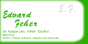 edvard feher business card