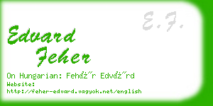 edvard feher business card